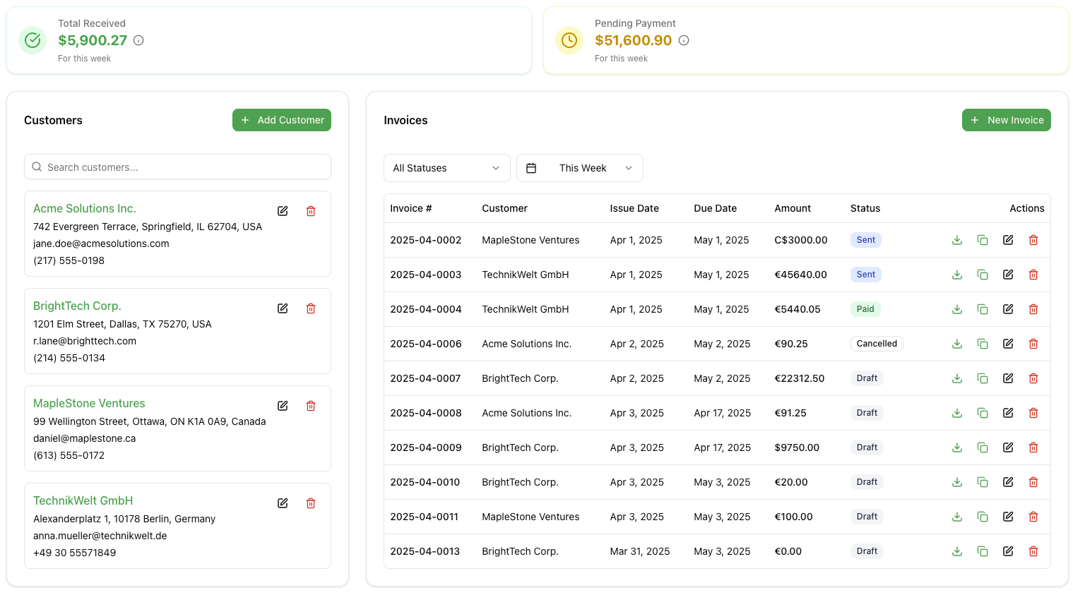 QkInvoice Interface