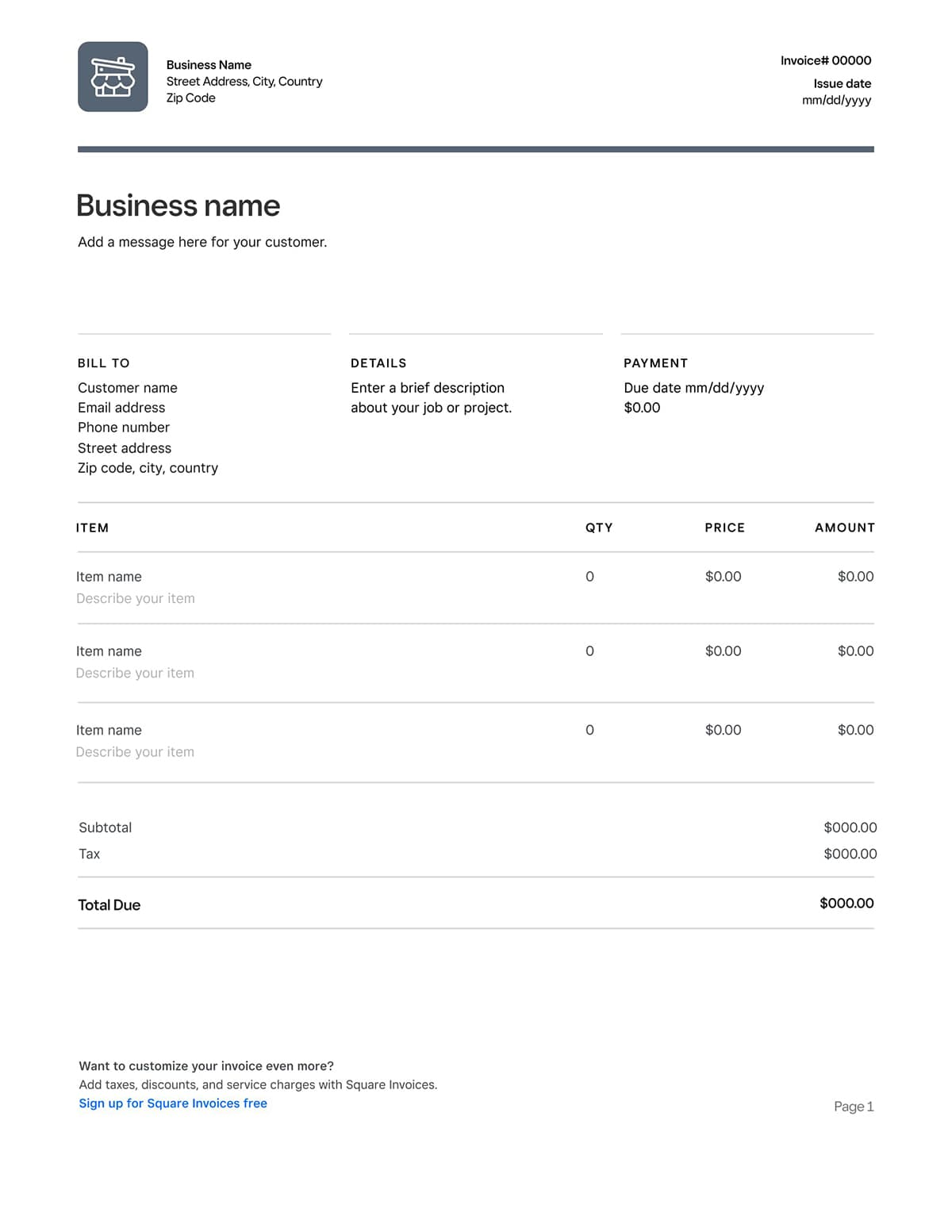 Square Invoices Interface